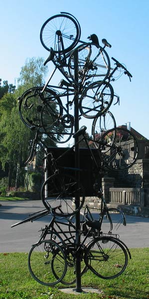 De Fietsenstapel in Ybbs in Oostenrijk