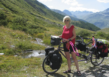 Jonne op weg naar de Iseran