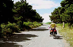 Het fietspad naar Fort Bragg