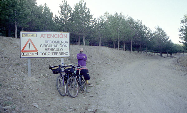 Begin van de klim naar de Pico Veleta