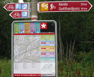 Fietsroutebord