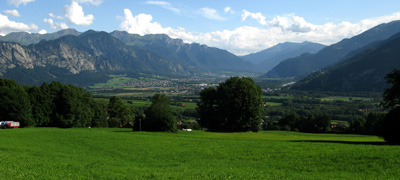 Het Rijndal voorbij Chur