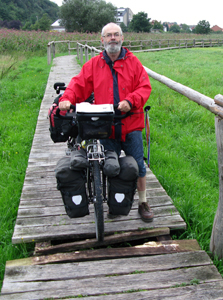 Houten fietspad