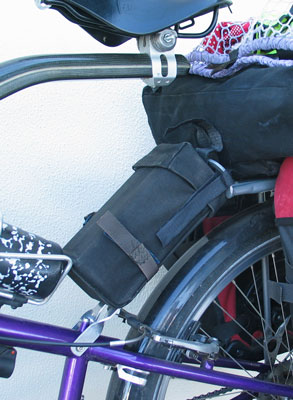 Gereedschapskist op de tandem